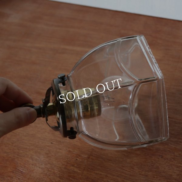 ヴィンテージレトロな六角ガラスシェード付きペンダントライト