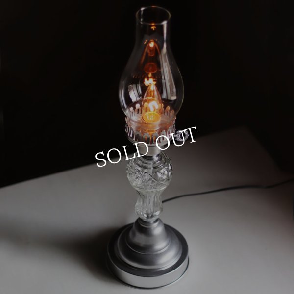 アンティーク照明｜ガラスチムニーハリケーンランプUSAヴィンテージテーブルライト