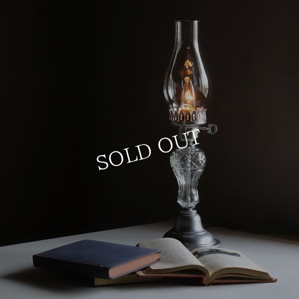 アンティーク照明｜ガラスチムニーハリケーンランプUSAヴィンテージテーブルライト