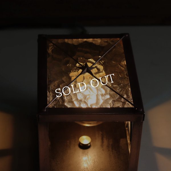 USAヴィンテージランタンランプ・リメイクステンドグラス壁掛け屋内照明｜ブラケットライト