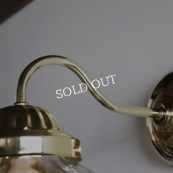 USAヴィンテージオニオンシェイプガラスシェード付ブラケットライト｜アンティーク壁掛け照明