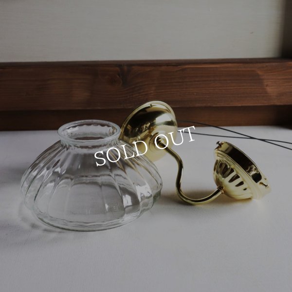 USAヴィンテージオニオンシェイプガラスシェード付ブラケットライト｜アンティーク壁掛け照明