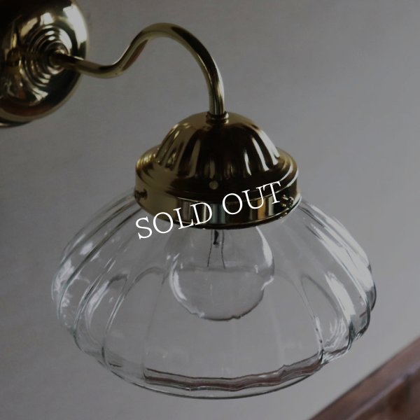 USAヴィンテージオニオンシェイプガラスシェード付ブラケットライト｜アンティーク壁掛け照明