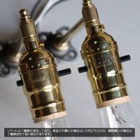 画像3: 真鍮製インダストリアルミニブラケットライト壁面照明｜鉄製台座・LEVITON・ADLソケット