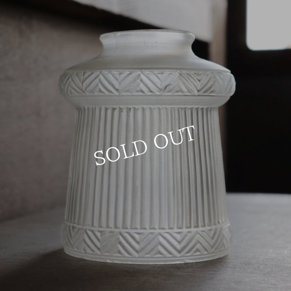 アンティークランプ・アンティーク照明｜USAヴィンテージフロストガラスシェード付ブラケットライト幾何学模様