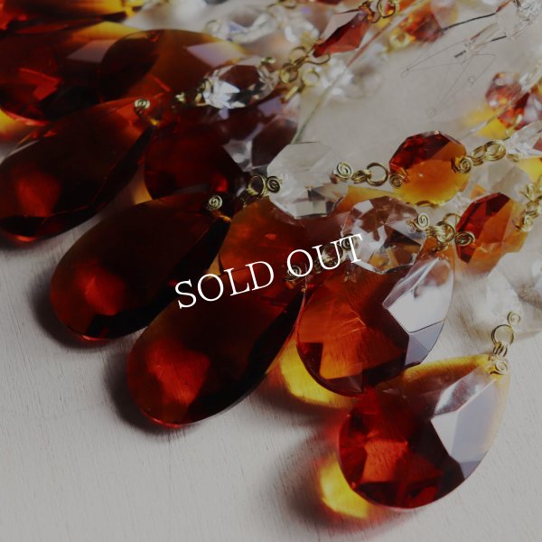 アンティーク照明｜ミニシャンデリアペンダントライト｜アンバー