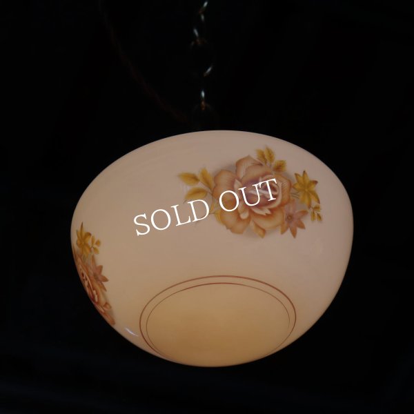 アンティーク吊下げ照明薔薇｜USAヴィンテージペンダントライト・ローズオーロラシェード