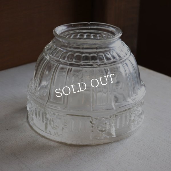 USAヴィンテージガラスシェード&真鍮製シーリングライト｜アンティーク天井照明