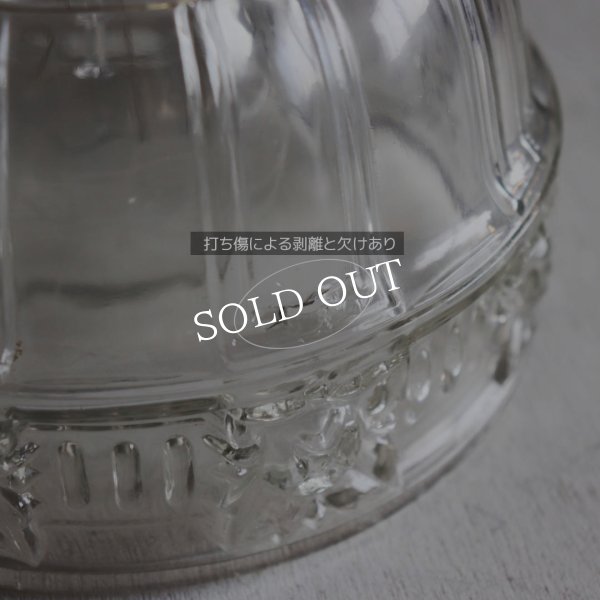 USAヴィンテージガラスシェード&真鍮製シーリングライト｜アンティーク天井照明