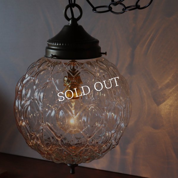 アンティーク照明｜USAヴィンテージミッドセンチュリーガラスペンダントライト天井照明