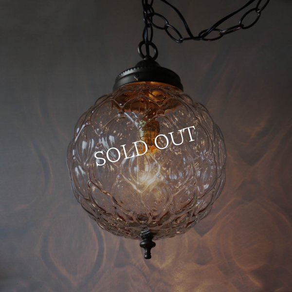 アンティーク照明｜USAヴィンテージミッドセンチュリーガラスペンダントライト天井照明
