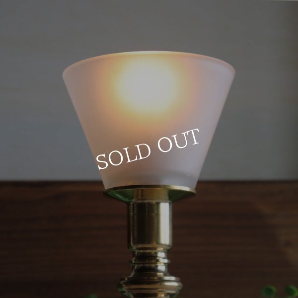 アンティーク卓上照明｜USAヴィンテージフロストガラスミニ真鍮製テーブルライト