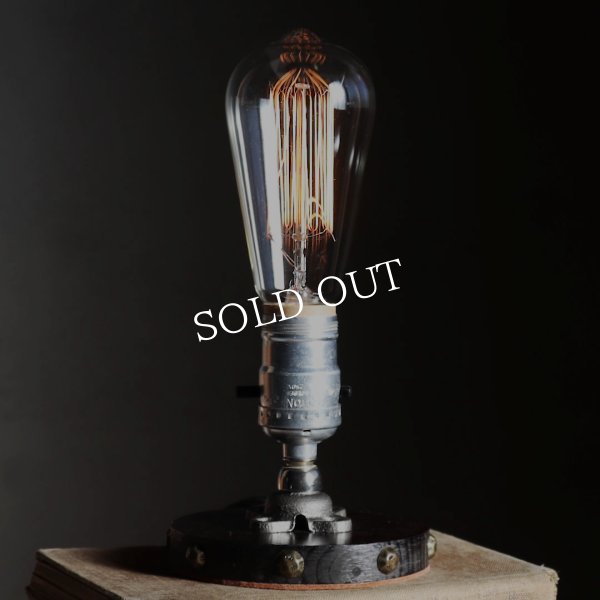 スチームパンクミニテーブルライト｜インダストリアル卓上照明ヴィンテージソケット付