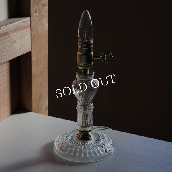 アンティーク卓上照明｜プレスカットガラスのヴィンテージテーブルライト