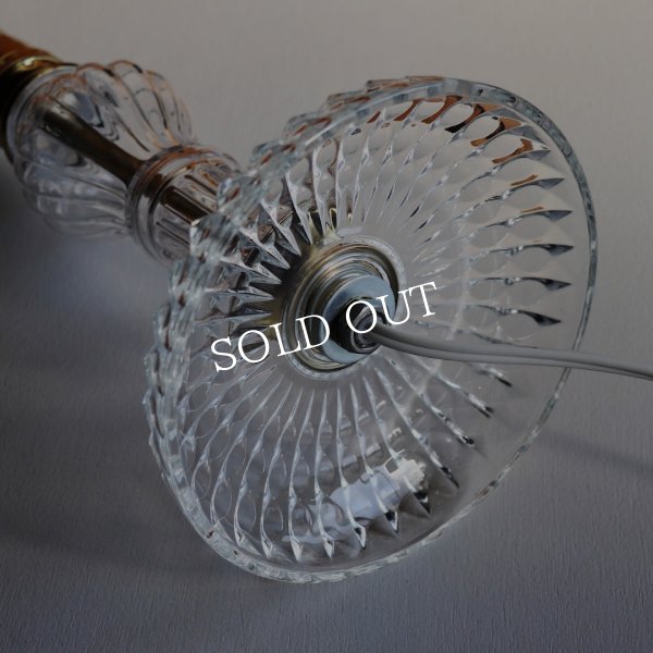 アンティーク卓上照明｜プレスカットガラスのヴィンテージテーブルライト