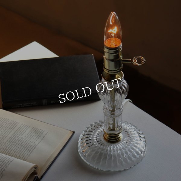 アンティーク卓上照明｜プレスカットガラスのヴィンテージテーブルライト