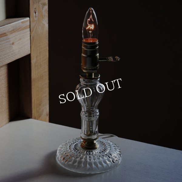 アンティーク卓上照明｜プレスカットガラスのヴィンテージテーブルライト