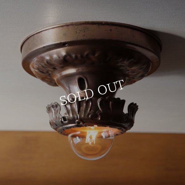 【天井直付け】USAアンティーク照明アールデコシーリングライトA｜天井照明