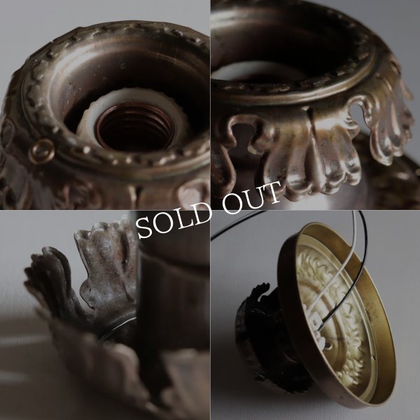 【天井直付け】USAアンティーク照明アールデコシーリングライトB｜天井照明