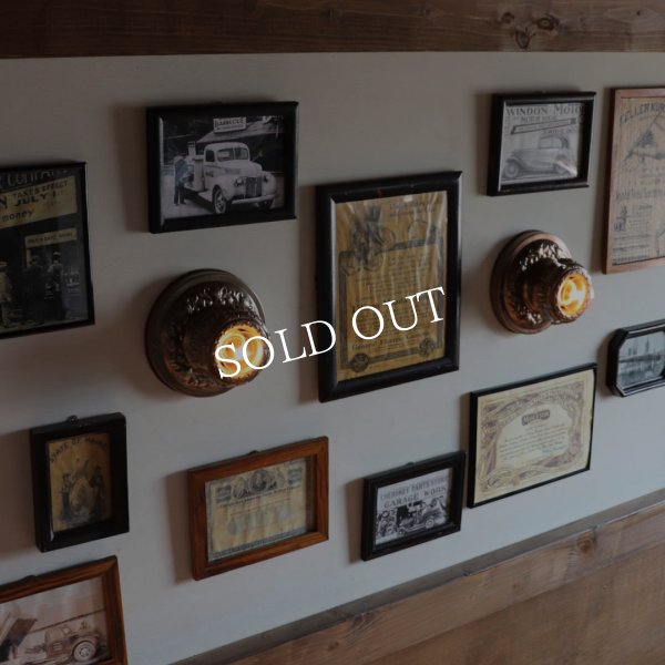 【天井直付け】USAアンティーク照明アールデコシーリングライトB｜天井照明