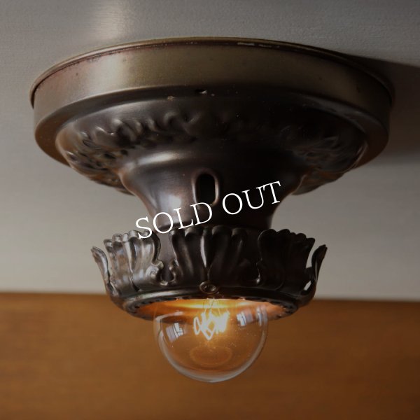 【天井直付け】USAアンティーク照明アールデコシーリングライトB｜天井照明