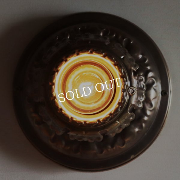 【天井直付け】USAアンティーク照明アールデコシーリングライトB｜天井照明