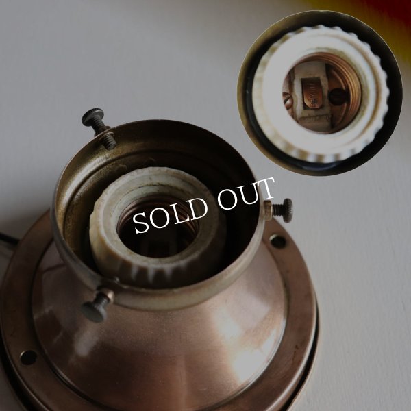 【天井直付け】USAヴィンテージフリルミルクガラスシェードのシーリングライト｜天井照明