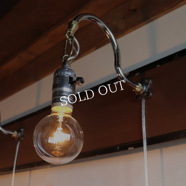 【チェーン付S字横型】【取付け工事不要】インダストリアルブラケットライト｜工業系シンプル壁面照明