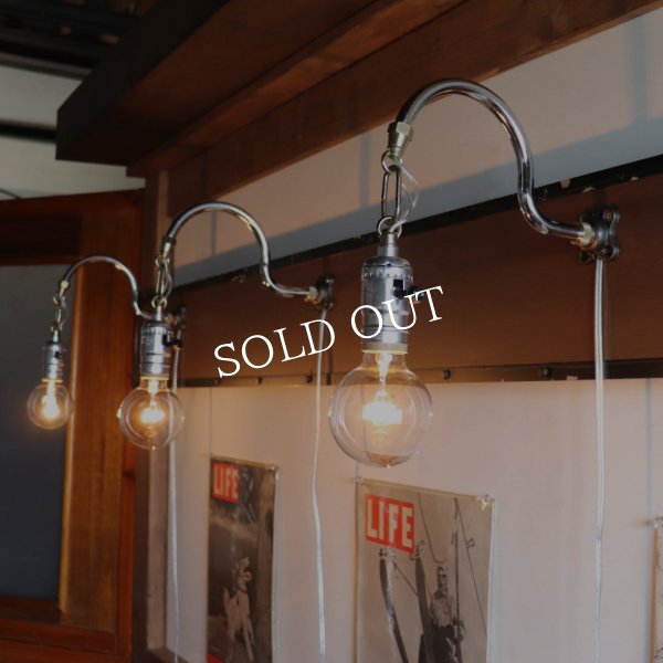 【チェーン付S字横型】【取付け工事不要】インダストリアルブラケットライト｜工業系シンプル壁面照明