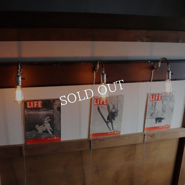 【S字横型】【取付け工事不要】インダストリアルブラケットライト|工業系シンプル壁面照明