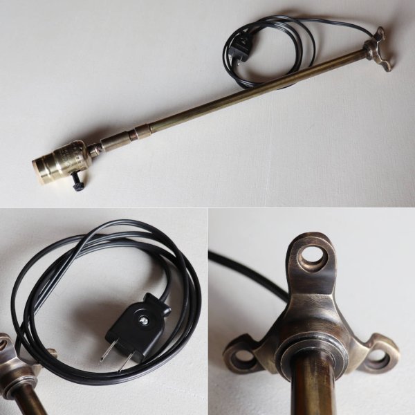 【電気工事不要】ヴィンテージシーリング兼用真鍮製シンプルブラケットライト壁掛け照明｜アンティーク照明