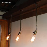 画像3: 【電気工事不要】ヴィンテージシーリング兼用真鍮製シンプルブラケットライト壁掛け照明｜アンティーク照明