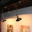 ヴィンテージミニシェード付き真鍮製インダストリアルブラケットライト｜工業系壁掛け照明