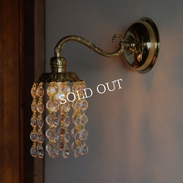 画像8: 【要電気工事】【1点もの】USAヴィンテージミニシャンデリアブラケットライト壁掛け照明・植物柄｜アンティーク照明 (8)