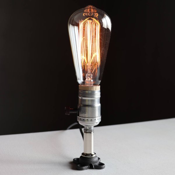 【電気工事不要】USAヴィンテージソケットミニブラケットライト銀色|インダストリアル壁面照明シルバー