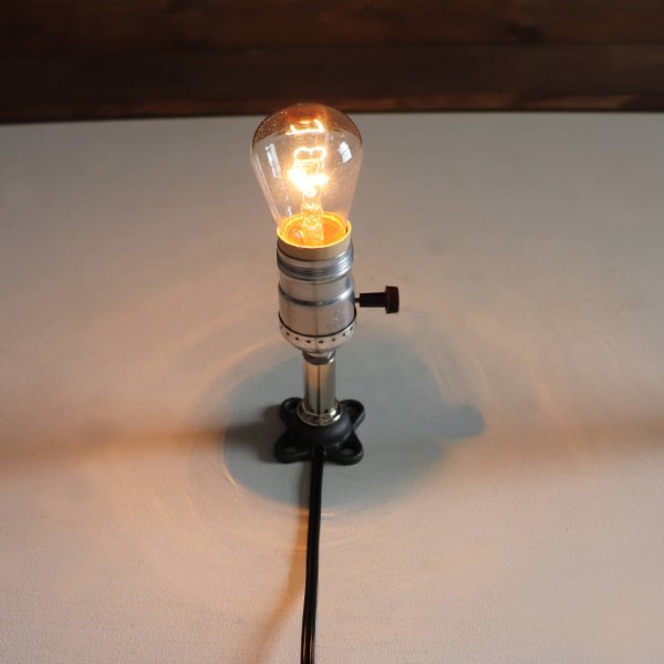 【電気工事不要】USAヴィンテージソケットミニブラケットライト銀色|インダストリアル壁面照明シルバー