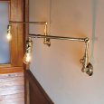【要電気工事】USAヴィンテージ真鍮製スウィングアーム自在金具付きブラケットライト｜インダストリアル壁掛け照明