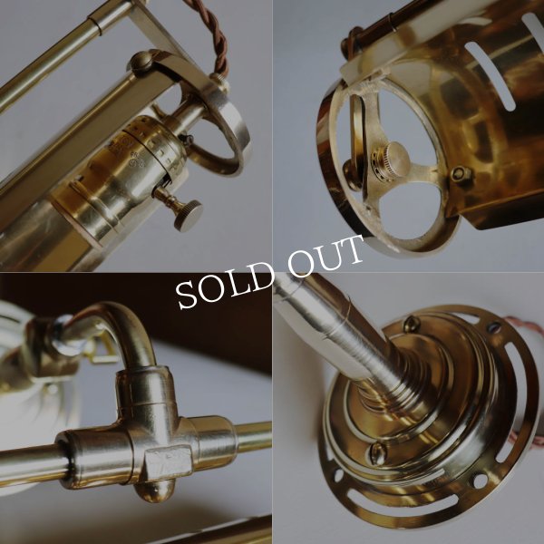 ハンドメイド真鍮製ピクチャーライト｜インダストリアル工業系壁掛け照明ブラケットライト