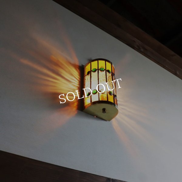 【要電気工事・取付工事】USAヴィンテージリメイク照明｜ステンドグラスシェードブラケットライト｜アンティーク壁掛け照明