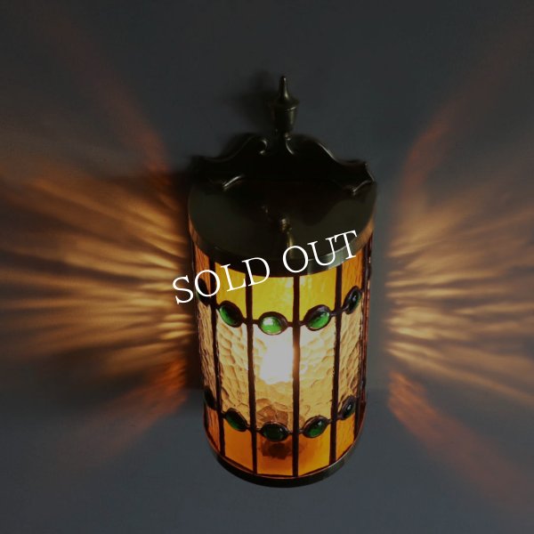 【要電気工事・取付工事】USAヴィンテージリメイク照明｜ステンドグラスシェードブラケットライト｜アンティーク壁掛け照明