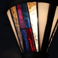 画像3: 【ステンドグラス照明】【電気工事不要】USAヴィンテージステンドグラス1灯ペンダントライト星条旗カラー