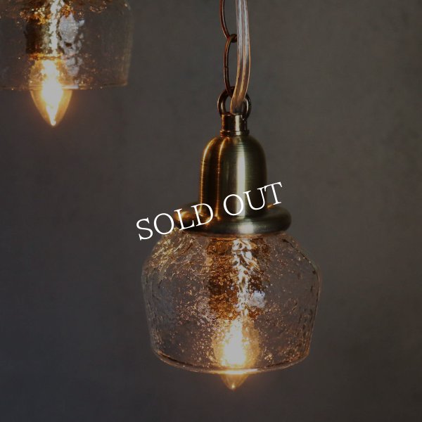 3灯ガラスペンダントライト天井照明A｜ミニガラスシェードスワッグランプ