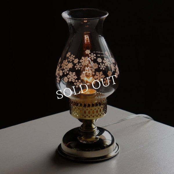 USAヴィンテージ卓上照明｜1980年パイレックスハリケーンランプ型テーブルライト｜PYREXチムニー