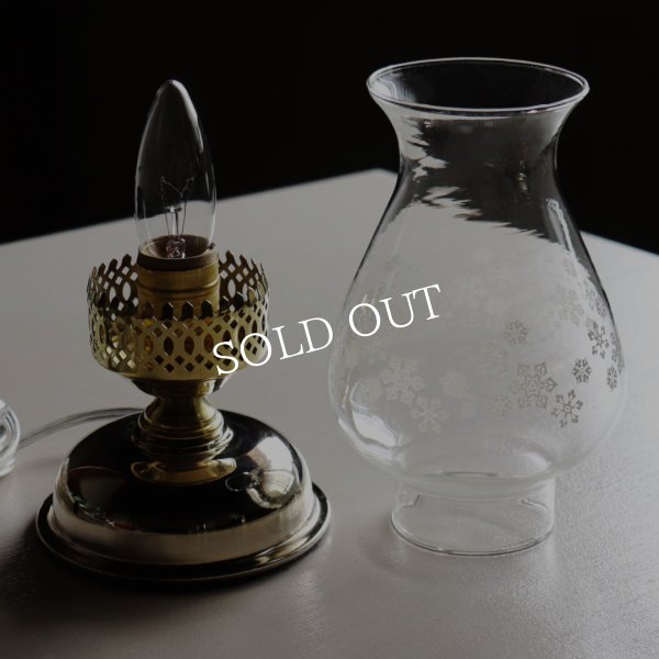 USAヴィンテージ卓上照明｜1980年パイレックスハリケーンランプ型テーブルライト｜PYREXチムニー