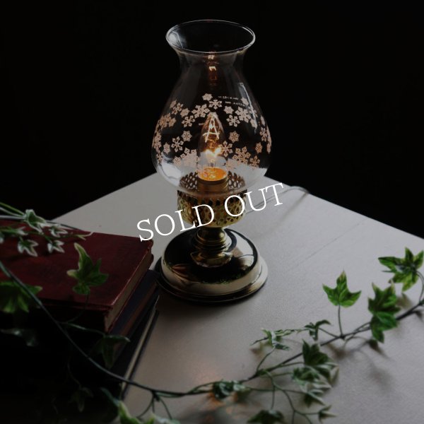 USAヴィンテージ卓上照明｜1980年パイレックスハリケーンランプ型テーブルライト｜PYREXチムニー