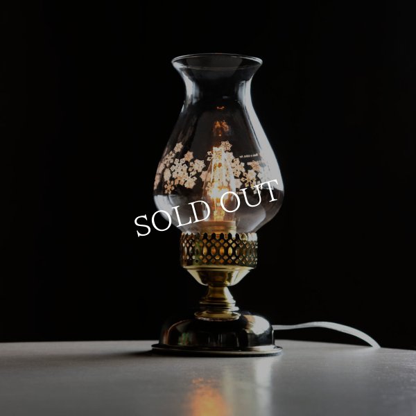 USAヴィンテージ卓上照明｜1980年パイレックスハリケーンランプ型テーブルライト｜PYREXチムニー