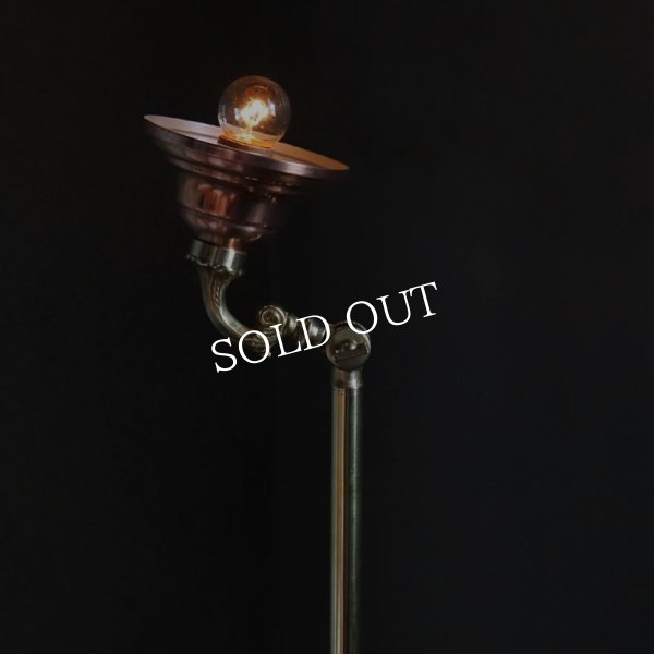 画像3: USAヴィンテージ真鍮＆銅製ファーマシーランプ｜コロニアルテーブルライト角度調整付き卓上照明 (3)