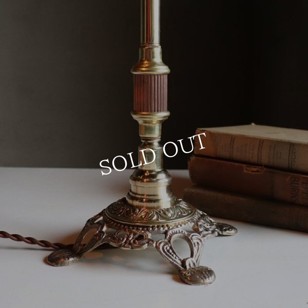 画像5: USAヴィンテージ真鍮＆銅製ファーマシーランプ｜コロニアルテーブルライト角度調整付き卓上照明 (5)