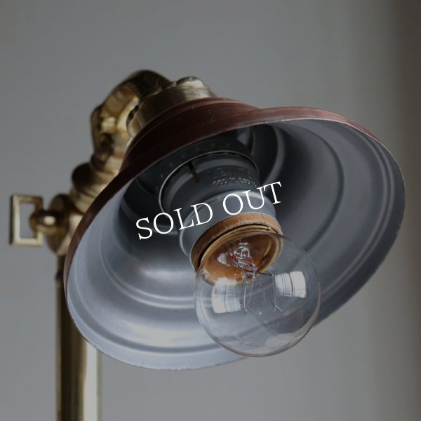 画像6: USAヴィンテージ真鍮＆銅製ファーマシーランプ｜コロニアルテーブルライト角度調整付き卓上照明 (6)