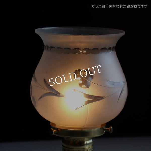 USAヴィンテージカットグラスシェードミニテーブルライト｜卓上照明ドーム型アンティーク